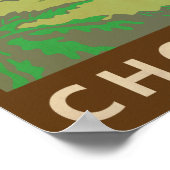 Poster Philippines Vintage de Chocolate Hills (Coin)