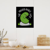Poster Philoso pickle drôle Pickle Pun Dark BG (Cuisine)