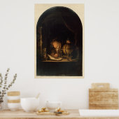Poster Philosophe alchimiste médiéval (Cuisine)