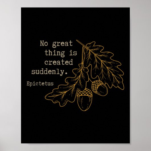 Poster Philosophe Epictetus - Aucune Grande Chose N'Est C (Devant)