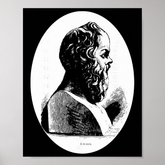 Poster Philosophe Socrate Philosophie Cadeau Professeur G (Devant)