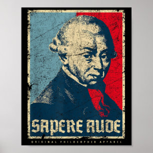 Poster Philosophe transcendantale Sapere Aude Emmanuel Ka