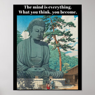 Poster Philosophie Citation Bouddha Bouddhisme Méditation