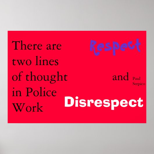 Poster philosophie de police (Devant)