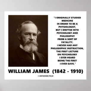 Poster Philosophie en psychologie médicale William James 