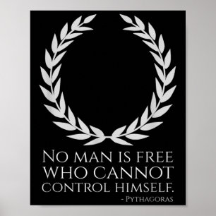 Poster Philosophie grecque antique motivationnelle Pythag