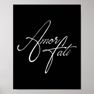 Poster Philosophie stoïque Citation latine Amor Fati Aime