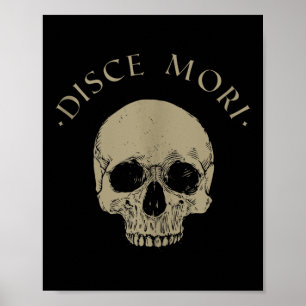 Poster Philosophie stoïque Disce Mori Citation de stoïcis