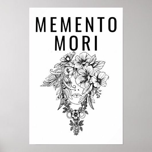 Poster Philosophie stoïque Memento Mori, Marcus Aurelius (Devant)