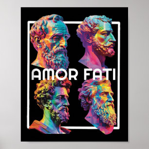 Poster Philosophie stoïque moderne Ico stoïque grecque an