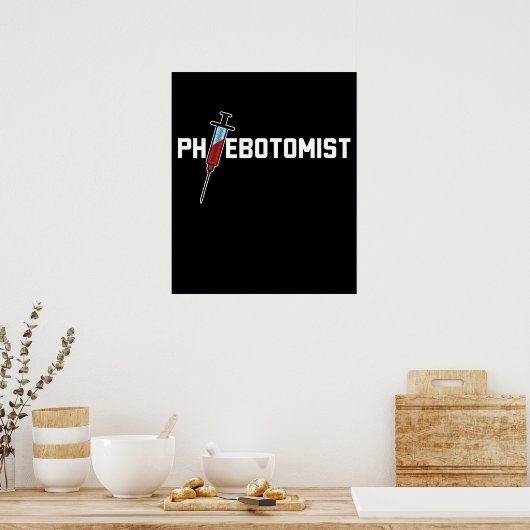 Poster Phlebotomie phlébotomiste (Cuisine)