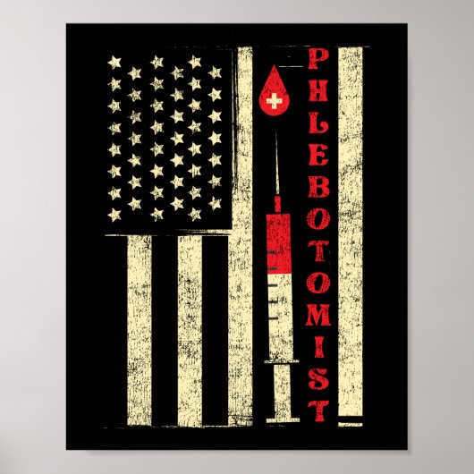 Poster Phlebotomiste Phlebotomiste Phlebotomiste Drapeau (Devant)
