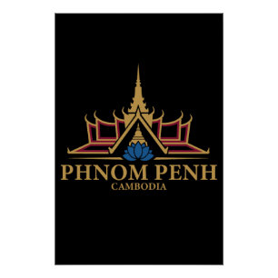 Poster Phnom Penh Cambodge Asie du Sud-Est