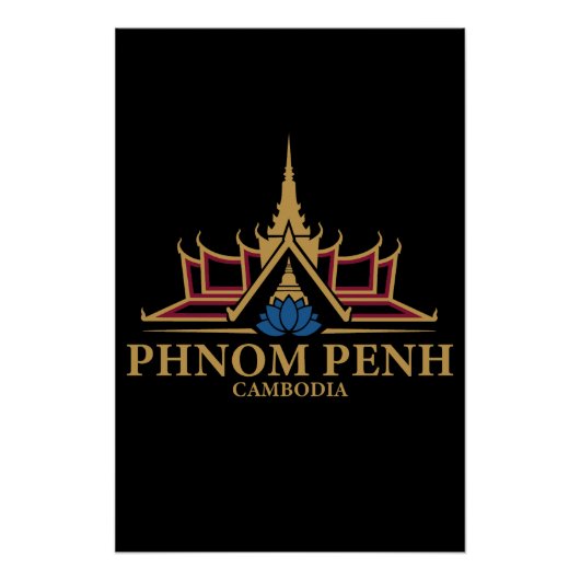 Poster Phnom Penh Cambodge Asie du Sud-Est (Devant)