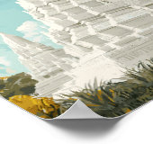 Poster Phnom Penh Cambodge Illustration Voyage Art Retro (Coin)