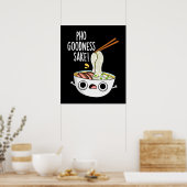 Poster Pho Goodness Sake Funny Noodle Pun Dark BG (Cuisine)