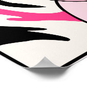 Poster Phoebe's Zebra (noir/rose) (Coin)