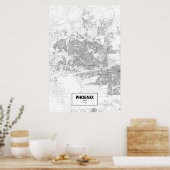 Poster Phoenix, Arizona (noir sur blanc) (Cuisine)
