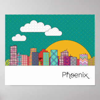 Poster Phoenix, Arizona Skyline