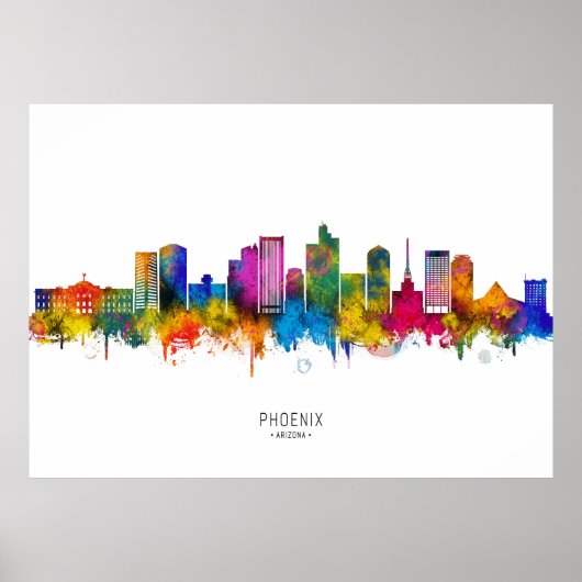 Poster Phoenix Arizona Skyline (Devant)