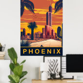 Poster Phoenix, Arizona, Voyage (Bureau à domicile)