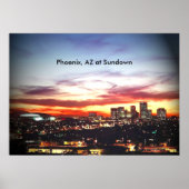 Poster Phoenix, AZ au coucher du soleil (Devant)