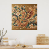 Poster Phoenix Chinois Majestueux - Art Mythique Traditio (Cuisine)