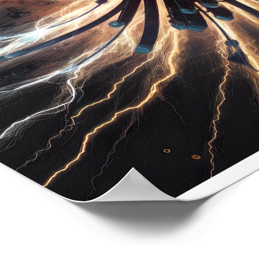 Poster Phoenix Cybernétique - Renaissance mécanique en fe (Coin)