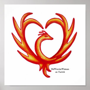 Poster Phoenix Heart, MeWarriorWoman sur Twitch