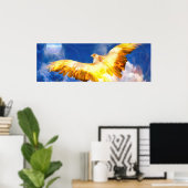 Poster Phoenix Oiseau S'ÉLÈVE AU-DESSUS DE VOS PROBLÈMES (Bureau à domicile)