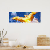 Poster Phoenix Oiseau S'ÉLÈVE AU-DESSUS DE VOS PROBLÈMES (Cuisine)