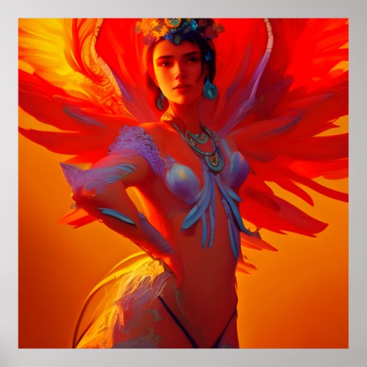 Poster Phoenix Queen Illustration (Devant)