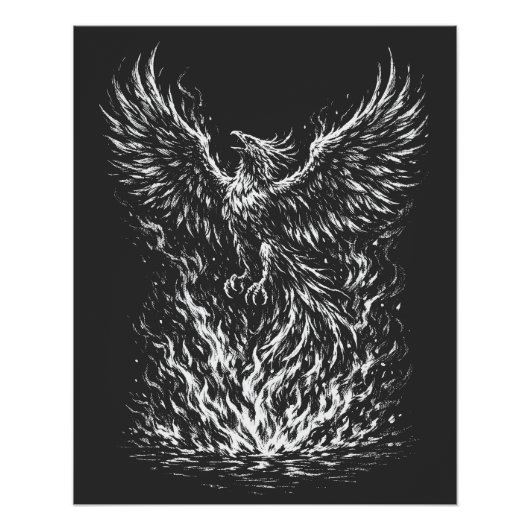 Poster Phoenix renaissant des flammes par BurnsInHell (Devant)