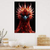 Poster 🔥 Phoenix Rising - Majestic Fire Bird Fantasy Art (Cuisine)