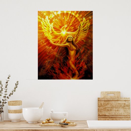 Poster Phoenix Rising par Lisa Iris (Cuisine)