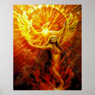 Poster Phoenix se levant par l'iris de Lisa
