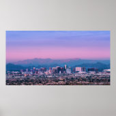 Poster Phoenix Skyline Pink Twilight (Devant)