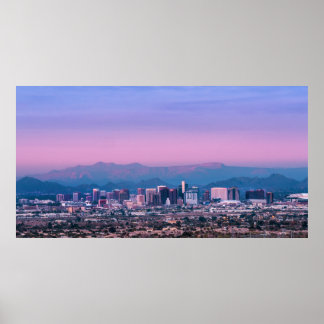 Poster Phoenix Skyline Pink Twilight
