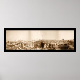 Poster Photo 1871 de Great Fire Chicago