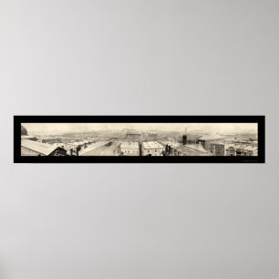 Poster Photo 1899 de Chicago de parcs à bestiaux