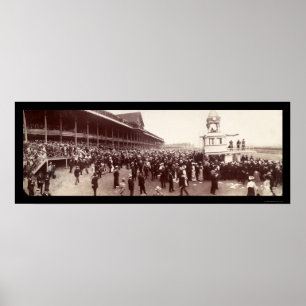 Poster Photo 1902 de course de chevaux