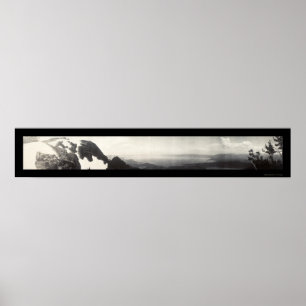 Poster Photo 1906 de panorama du lac Tahoe CA
