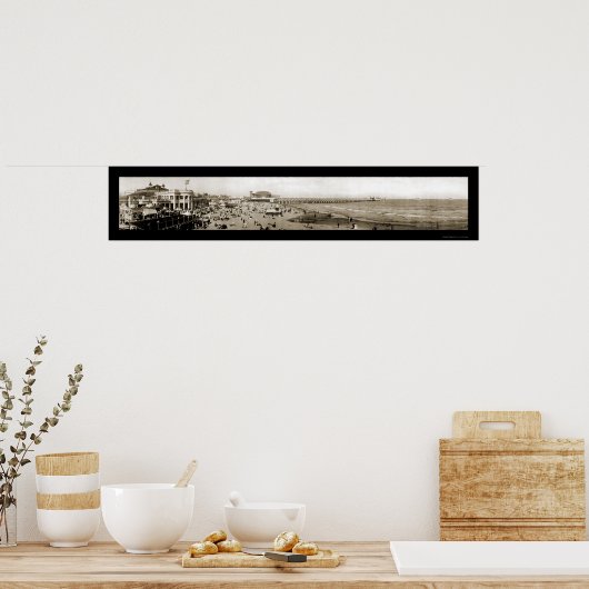 Poster Photo 1907 de Long Beach Pier CA (Cuisine)