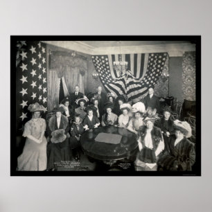 Poster Photo 1908 des commanditaires de l'Académie navale