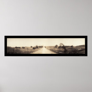 Poster Photo 1909 de la vie de ferme de Kansas City