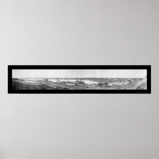 Poster Photo 1910 de Harbour Providence RI (Devant)