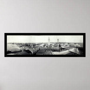 Poster Photo 1910 de l'île Coney