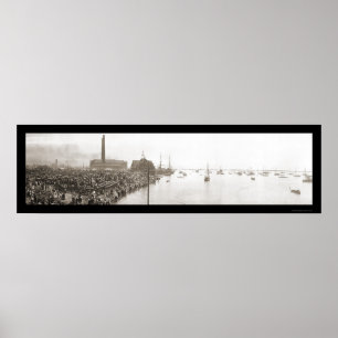 Poster Photo 1913 de club de yacht de Buffalo NY