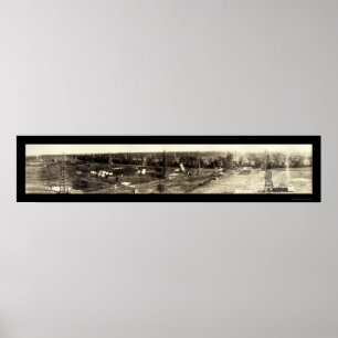 Poster Photo 1919 de LA de pétrole de bayou de Taureau
