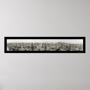 Poster Photo 1923 de Long Beach de gisement de pétrole